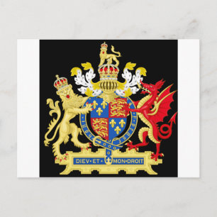 KING HENRY THE EIGHTH COAT OF ARMS POSTCARD