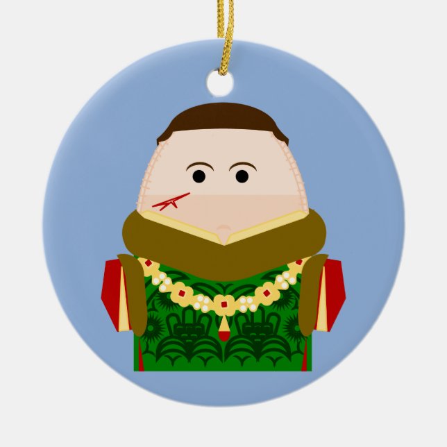 King Henry V of England Ceramic Tree Decoration (Front)