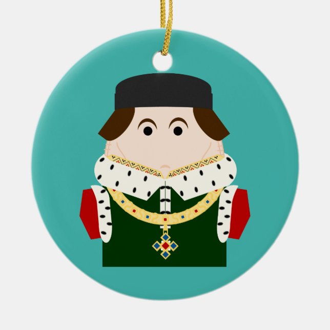 King Henry VI of England Ceramic Tree Decoration (Front)