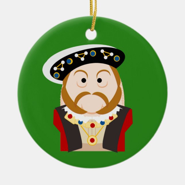 King Henry VIII Ceramic Tree Decoration (Front)