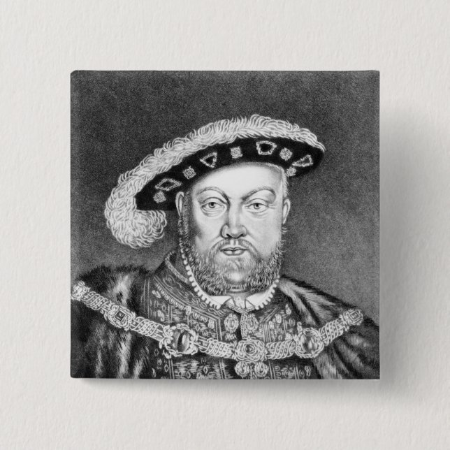 King Henry VIII  illustration 15 Cm Square Badge (Front)