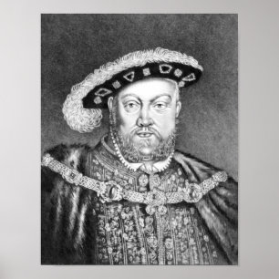 King Henry VIII illustration Poster