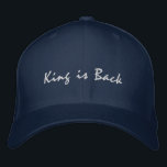 King is back Basic Flexfit Wool Navy Colour Embroidered Hat<br><div class="desc">King is back Basic Flexfit Wool Navy Colour Embroidered Baseball Cap Size of the Flexfit Wool Cap is S/M, 6 3/4" - 7 1/4" and You can able to edit the Text. The Basic Flexfit Wool Cap is a popular type of baseball cap known for its comfortable fit and classic...</div>