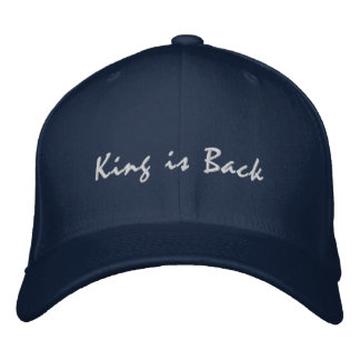 King is back Basic Flexfit Wool Navy Colour Embroidered Hat