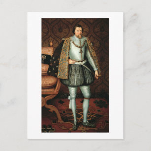 King James I of England (1566-1625) (oil on canvas Postcard