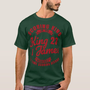 King James The Scoring King Basketball Red Text T-Shirt