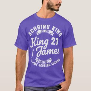 King James The Scoring King Basketball Vintage Whi T-Shirt