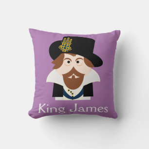 King James VI of Scotland and James I of England Cushion