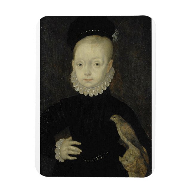 King James VI with Sparrow Hawk - 1574 Magnet (Vertical)