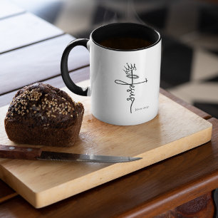 KING JESUS Christian Cross Black Mug