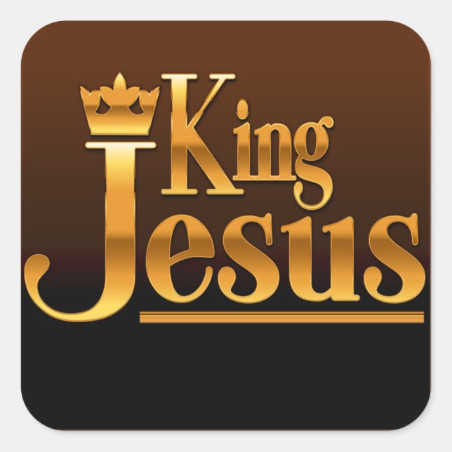 King Jesus Square Stickers (Front)