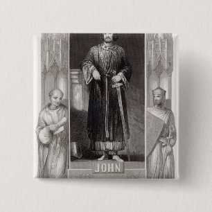 King John 15 Cm Square Badge