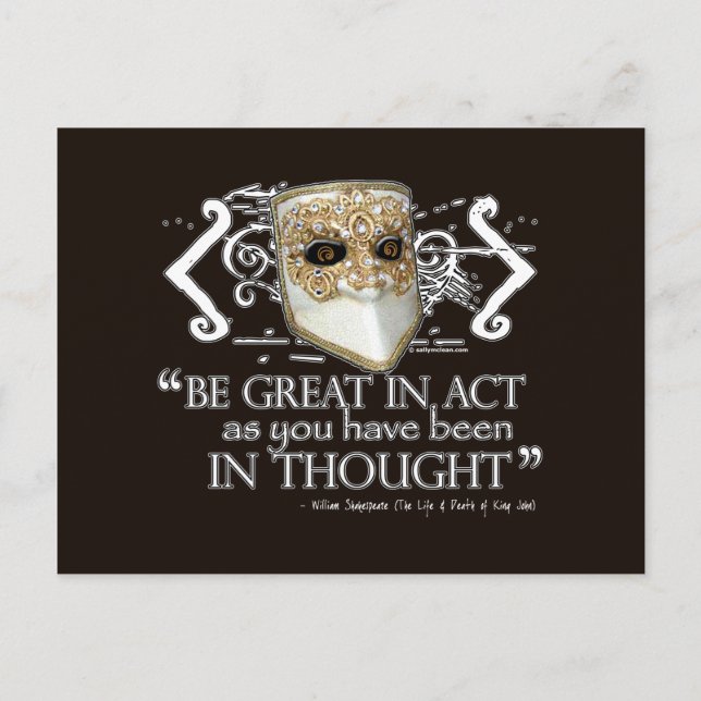 King John Quote Postcard (Front)
