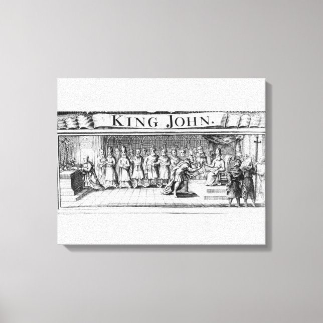 King John surrenders his crown Canvas Print (Front)