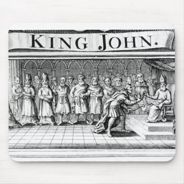 King John surrenders his crown Mouse Pad (Front)
