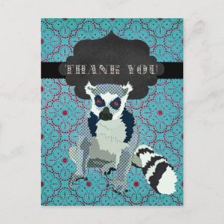 King Jules Teal Ornate Thank You Postcard