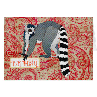 King Julian Red Boho Birthday Card