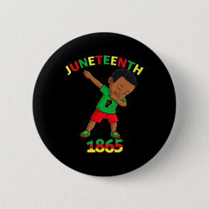 King Juneteenth Melanin Brown Skin Boys  6 Cm Round Badge