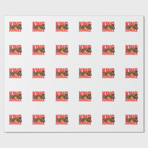 King Jungle – Wild Tiger Power Design Wrapping Paper