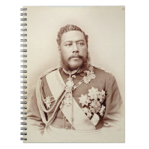King Kalakaua (1836-91), late c19th (sepia photo) Spiral Notebook
