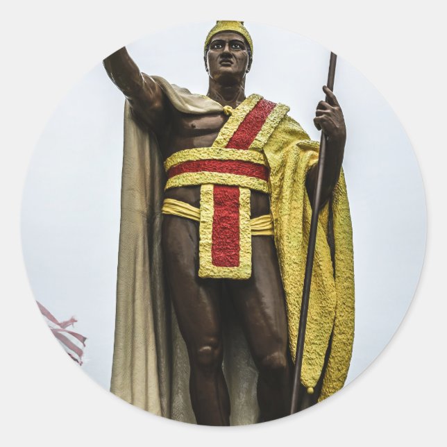 King Kamehameha Classic Round Sticker (Front)