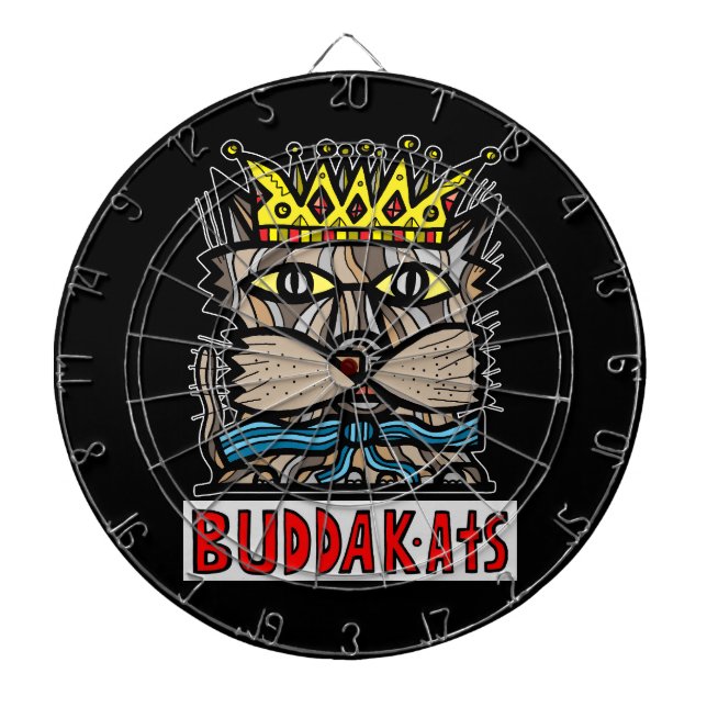 "King Kat" BuddaKats Dartboard (Front)