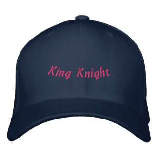 King Knight Navy Elegant-Hat Men Trucker Wool Bold Embroidered Hat