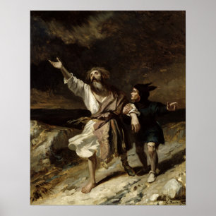 King Lear and the Fool in the Storm Poster
