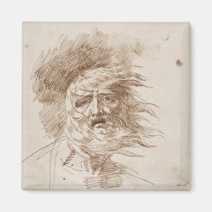 King Lear in the Storm (pen and bistre ink on pape Magnet