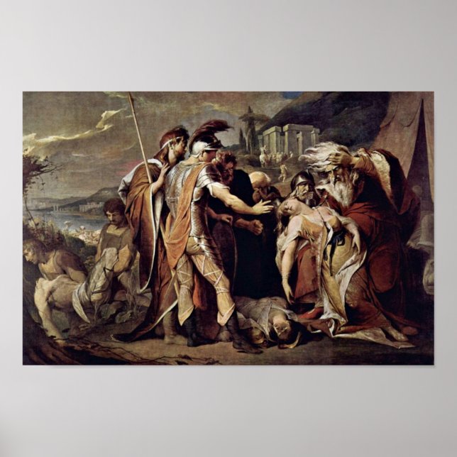 King Lear Mourns Cordelia  By Barry James Poster (Front)