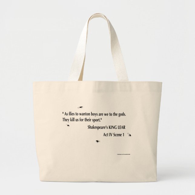 King Lear quote Large Tote Bag (Front)