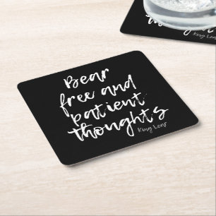 KING LEAR SHAKESPEARE PATIENT THOUGHTS SQUARE PAPER COASTER