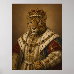 King Leopard Poster