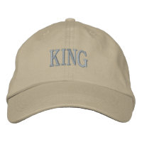 KING Lettering Desert Tan Strapback Curved Visor