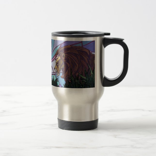 King Lion and Cubs Travel Mug (Right)