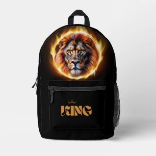 King Lion Bookbag Printed Backpack