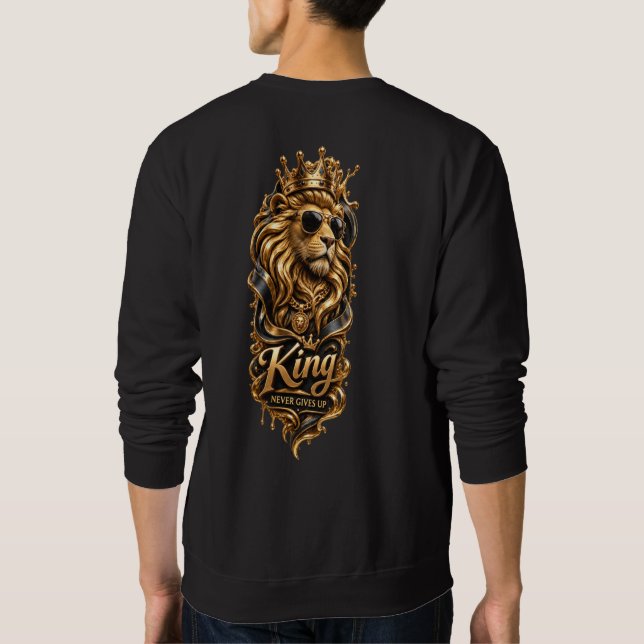 King Lion Crown Sweatshirt – Bold Men's Royal  (Back)