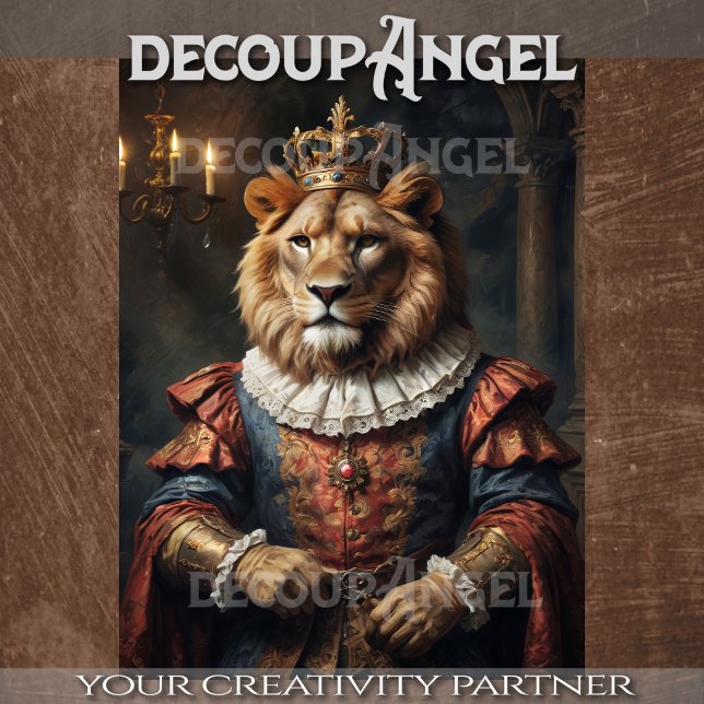 King Lion -Decoupage- Tissue Paper (Creator Uploaded)