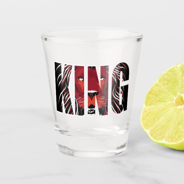 King Lion Face Shot Glass (Front)