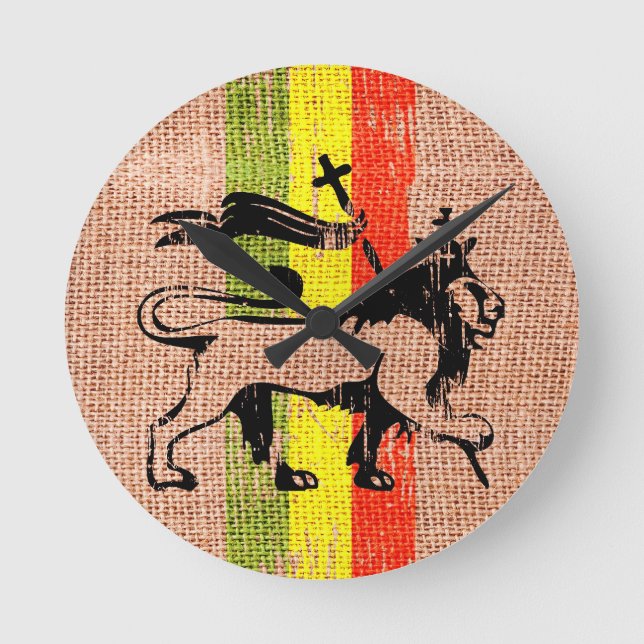 King lion round clock (Front)