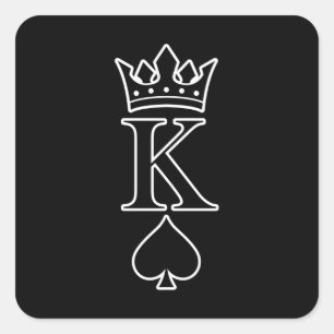 King Love Valentine Romantic Valentines Day Couple Square Sticker
