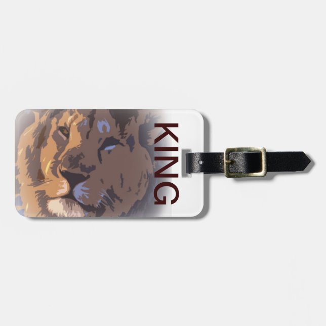 king luggage tag / lion king (Front Horizontal)