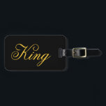 King Luggage Tag w/ leather strap<br><div class="desc">King Luggage Tag w/ leather strap</div>