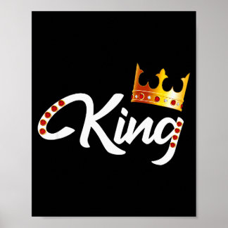 King Men Boys Him &amp; Her Royal Matching Couple  Poster