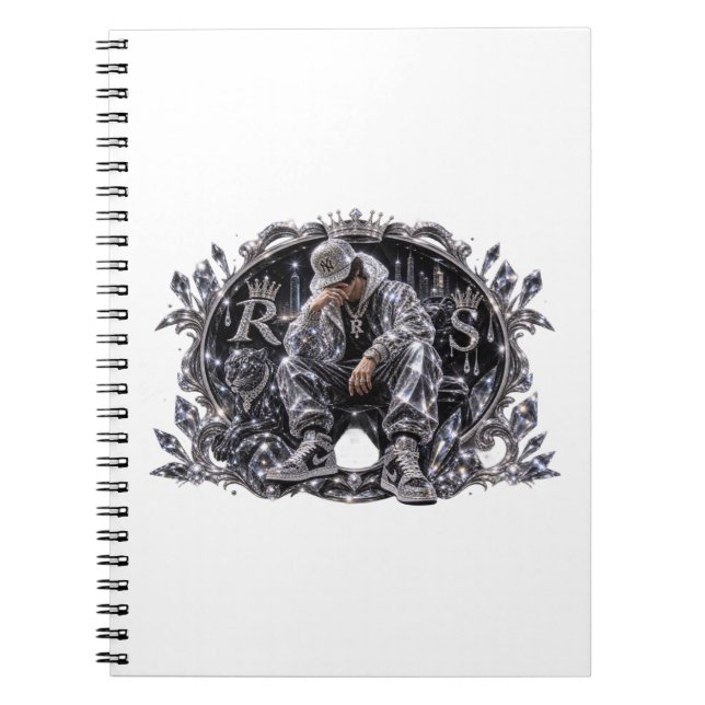 King Mentality Diamond Streetwear Aesthetic Notebook (Front)