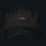 King Name Black Colour Embroidered Caps Visor Hats<br><div class="desc">King Name Black Colour Embroidered Caps Visor Hats or Caps. 

Font Name is Century,  Font Size 26.

Style type is Alternative Apparel Basic Adjustable Cap,  Colour type is Black.</div>