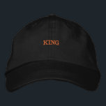 King Name Black Colour Embroidered Caps Visor Hats<br><div class="desc">King Name Black Colour Embroidered Caps Visor Hats or Caps. 

Font Name is Century,  Font Size 26.

Style type is Alternative Apparel Basic Adjustable Cap,  Colour type is Black.</div>
