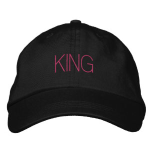 King Name Text Printed-Hat Handsome Looking Gift Embroidered Hat