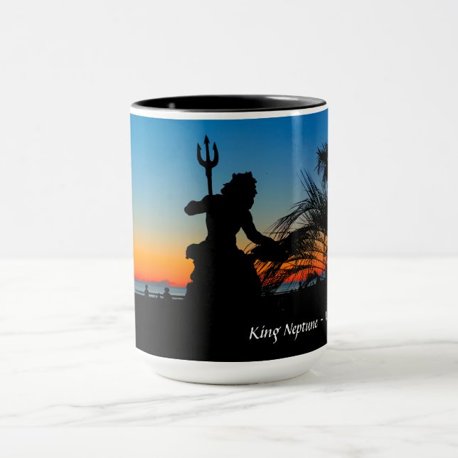 King Neptune at Sunrise Silhoutte Mug (Center)