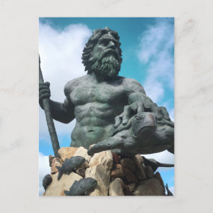 king neptune at virginia beach postcard